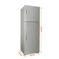 Double door home use up freezer bottom fridge refrigerator